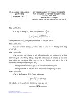 Đề chọn đội tuyển HSG Toán 12 THPT năm 2020 – 2021 sở GDĐT Quảng Trị