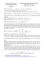 Đề bồi dưỡng HSG Toán 12 năm 2020 – 2021 trường THPT Liễn Sơn – Vĩnh Phúc