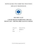 BÀI TIỂU LUẬN LẬP KẾ HOẠCH MARKETING CHO SẢN PHẨM CAFE  THƯƠNG HIỆU ELEVEN COFFEE