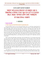 Sáng kiến kinh nghiệm 2015 một số giải pháp có hiệu quả trong công tác quản lí và giáo dục học sinh lớp chủ nhiệm ở trường THPT 