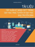 TÀI LIỆU TẬP HUẤN KỸ NĂNG CNTT TRONG DẠY HỌC TRỰC TUYẾN VÀ DẠY HỌC QUA TRUYỀN HÌNH