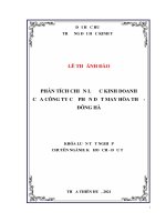 Phân tích chiến lược kinh doanh của công ty cổ phần dệt may hòa thọ,đông hà   quảng trị 