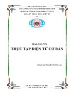 Bài giảng Thực tập Điện tử cơ bản