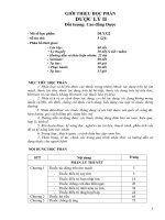 Giáo trình Dược lý 2 - Trường Cao đẳng Y tế Ninh Bình