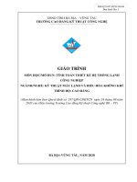 Giáo trình mô đun Tính toán thiết kế hệ thống lạnh công nghiệp (Nghề Kỹ thuật máy lạnh và điều hòa không khí  Trình độ cao đẳng)