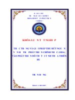 Thực trạng và giải pháp thu hút nguồn vốn hỗ trợ phát triển chính thức (oda) vào phát triển đô thị tại tỉnh thừa thiên huế 
