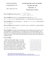 Đề chọn HSG Toán 12 cấp trường năm 2019 – 2020 THPT chuyên Nguyễn Trãi – Hải Dương