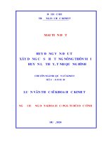 Huy động vốn đầu tư xây dựng cơ sở hạ tầng nông thôn mới ở huyện lệ thủy, tỉnh quảng bình 