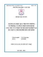Đánh giá hiệu quả truyền thông về phòng và phát hiện sớm bệnh ung thư vú ở một số doanh nghiệp tại hà nội và thành phố hồ chí minh TT 