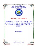 Nghiên cứu các yếu tố ảnh hưởng đến quyết định lựa chọn khóa học tại trung tâm ngoại ngữ   tin học hueitc,huế  
