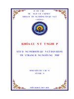 Xây dựng website quản lý bán hàng thời trang bằng ngôn ngữ php  