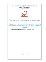 Lựa chọn thị trường mục tiêu và định vị thị trường cho sản phẩm sữa milo của tập đoàn NESTLÉ