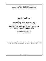 Giáo trình Hệ thống điều hòa cục bộ (Nghề Kỹ thuật máy lạnh và điều hòa không khí)