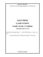 Giáo trình Lạnh cơ bản (Nghề Kỹ thuật máy lạnh và điều hòa không khí)