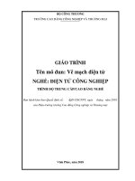 Giáo trình Vẽ mạch điện tử (Nghề Điện tử công nghiệp)