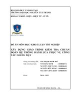 XÂY DỰNG GIÁO TRÌNH KIỂM TRA CHUẨN ĐOÁN HỆ THỐNG ĐÁNH LỬA PHỤC VỤ CÔNG TÁC GIẢNG DẠY 