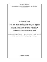 Giáo trình Tiếng Anh chuyên ngành (Nghề Điện tử công nghiệp)