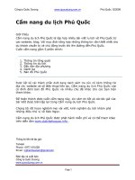 Cẩm nang du lịch phú quốc