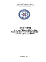 Giáo trình PLC cơ bản (Ngành Điện tử công nghiệp)