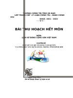 BÀI THU HOẠCH ĐẢNG CỘNG SẢN VÀ LỊCH SỬ ĐẢNG CỘNG SẢN