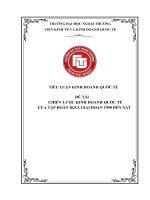 TIỂU LUẬN KINH DOANH QUỐC TẾ CHIẾN LƯỢC KINH DOANH QUỐC TẾ CỦA TẬP ĐOÀN IKEA GIAI ĐOẠN 1990 ĐẾN NAY