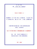 Nghiên cứu tạo động lực cho người lao động tại công ty cổ phần cấp nước thừa thiên huế 