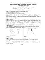 De thi HSG mon Vat ly 6 vong truong NH 20152016