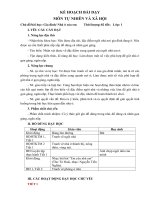 Kế hoạch bài dạy mô đun 4 môn Tự nhiên và xã hội Tiểu Học