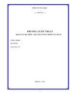 PHƯƠNG ÁN KỸ THUẬT KHẢO SÁT ĐỊA HÌNH – ĐỊA CHẤT CÔNG TRÌNH XÂY DỰNG