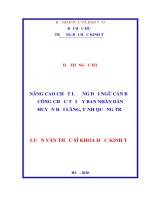 Nâng cao chất lượng đội ngũ cán bộ công chức tại ủy ban nhân dân huyện hải lăng   tỉnh quảng trị  