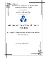 BÁO cáo đồ án kỹ THUẬT CHẾ tạo chi tiết đòn bẩy