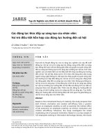 Các động lực thúc đẩy sự sáng tạo của nhân viên: Vai trò điều tiết hỗn hợp của động lực hướng đến xã hội .Trường Đại học Kinh tế TP Hồ Chí Minh