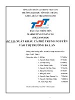 ĐỀ TÀI XUẤT KHẨU CÀ PHÊ TRUNG NGUYÊN VÀO THỊ TRƯỜNG BA LAN 