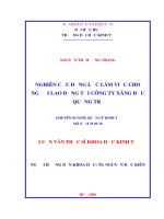 Nghiên cứu động lực làm việc cho người lao động tại công ty xăng dầu quảng trị 