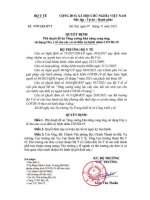 ĐỀ ÁN TĂNG CƯỜNG KHẢ NĂNG CUNG ỨNG, SỬ DỤNG OXY Y TẾ CHO CÁC CƠ SỞ ĐIỀU TRỊ BỆNH NHÂN COVID-19