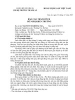 bao cao thanh tich dang vien de nghi khen thuong