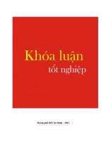 Khoá luận tốt nghiệp giải pháp nâng cao quy trình phục vụ buffet tại nhà hàng windy