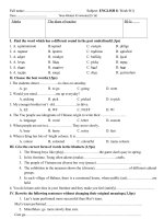 kiem tra 1tiet khoi 8 thi diem