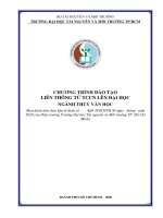 TRƯỜNG ĐẠI HỌC TÀI NGUYÊN VÀ MÔI TRƯỜNG TP.HCM CHƯƠNG TRÌNH ĐÀO TẠO LIÊN THÔNG TỪ TCCN LÊN ĐẠI HỌC NGÀNH THỦY VĂN HỌC