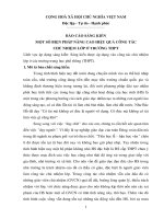 Một số biện pháp nâng cao hiệu quả công tác chủ nhiệm lớp ở trường THPT