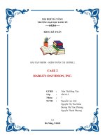 BÀI TẬP NHÓM – KIỂM TOÁN TÀI CHÍNH 2 CASE 2 HARLEY DAVIDSON, INC  