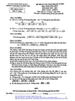 Đề thi chọn HSG Toán 9 năm 2020 – 2021 phòng GDĐT Quận 1 – TP HCM