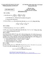Đề học sinh giỏi Toán 9 năm 2020 – 2021 phòng GDĐT Cầu Giấy – Hà Nội