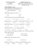 Đề kiểm tra giữa kỳ 1 Toán 9 năm 2020 – 2021 trường THCS Ba Đồn – Quảng Bình