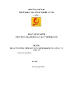 ĐỀ TÀI: PHÂN TÍCH TÌNH HÌNH SẢN XUẤT KINH DOANH CỦA CÔNG TY MAY 10