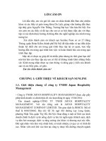 BÁO CÁO THỰC TẬP CUỐI KHÓA TẠI KHÁCH SẠN, NHÀ HÀNG DU LỊCH