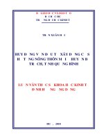Huy động vốn đấu tư xây dựng cơ sở hạ tầng nông thôn mới ở huyện bố trạch, tỉnh quảng bình 