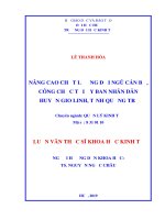 Nâng cao chất lượng đội ngũ cán bộ, công chức tại ủy ban nhân dân huyện gio linh, tỉnh quảng trị  