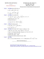 Đề thi giữa kì 1 Toán 9 năm 2020 – 2021 trường THCS Quỳnh Mai – Hà Nội