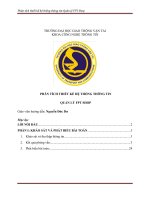 PHÂN TÍCH THIẾT KẾ HỆ THỐNG THÔNG TIN QUẢN LÝ FPT SHOP 